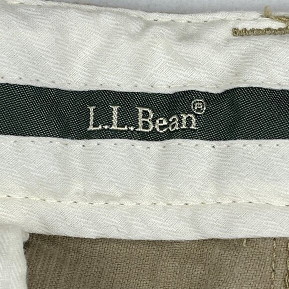 L L Bean Corduroy Pants Mens 40x29 Tan Straight Leg Flat Front Trousers - Picture 4 of 6